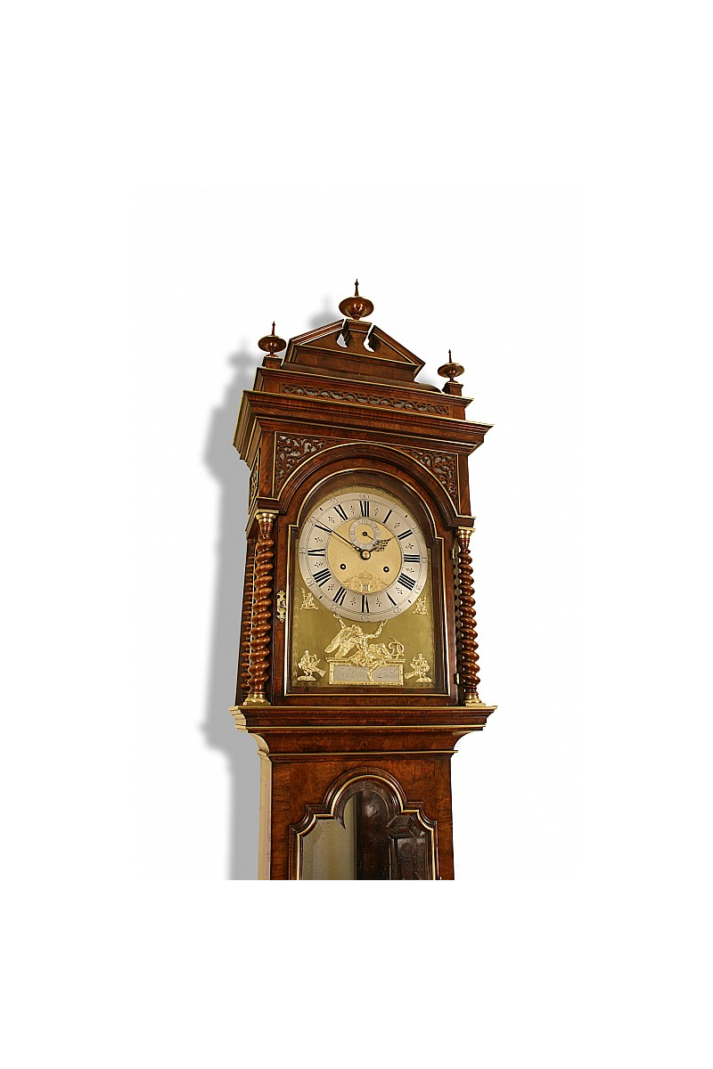 An impressive Month duration walnut Longcase clock by Charles Cabrier - London