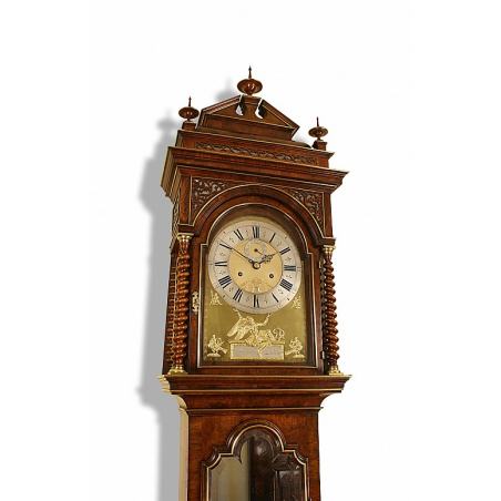 An impressive Month duration walnut Longcase clock by Charles Cabrier - London