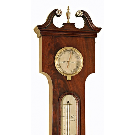 Mahogany Wheel Barometer by Joseph Butti of Taunton