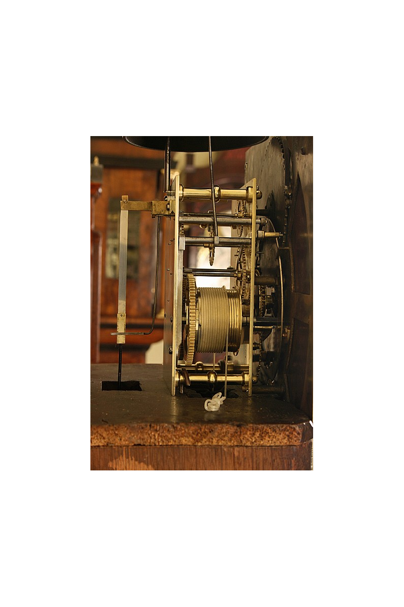 Oak Longcase/Grandfather Clock by Shepley of Stockport with Moonphase