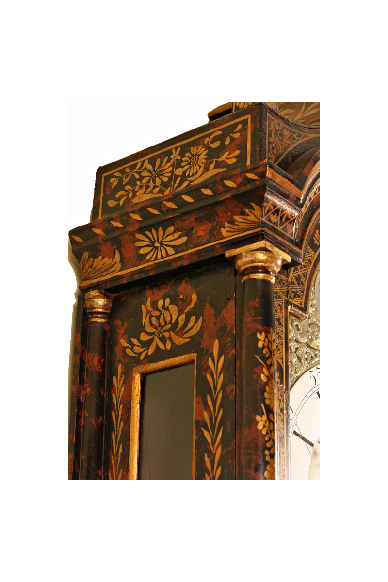 Chinoiserie Longcase Clock by Joseph Herring of London