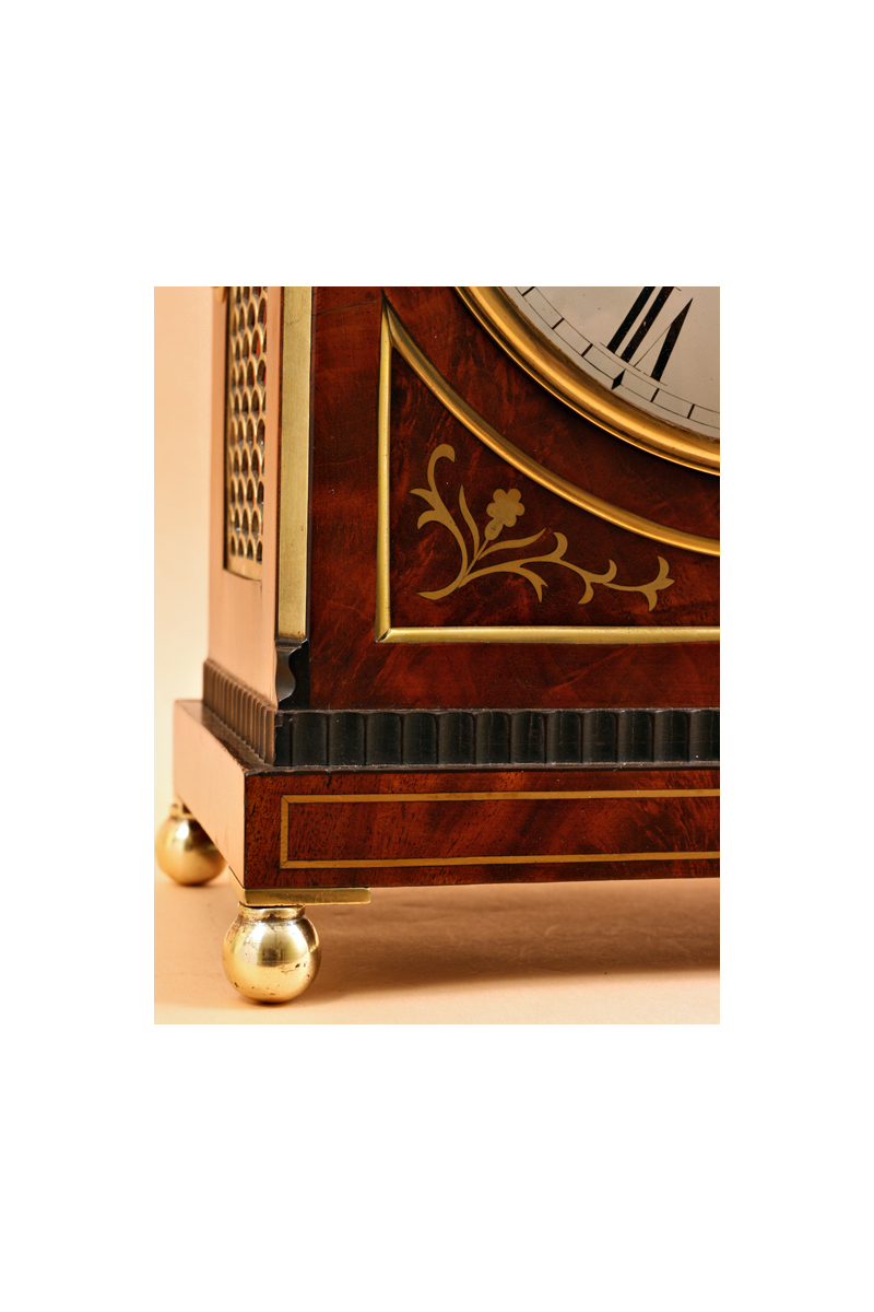 Chamfer top Bracket Clock by Tobias of London
