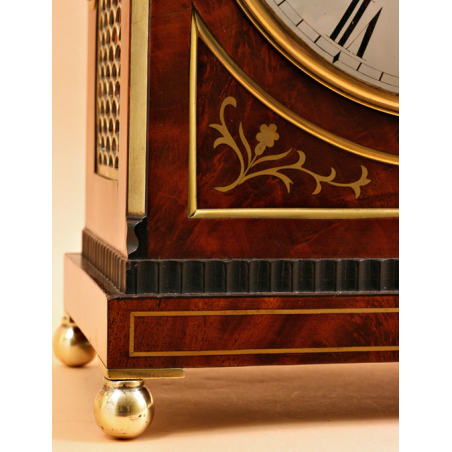 Chamfer top Bracket Clock by Tobias of London