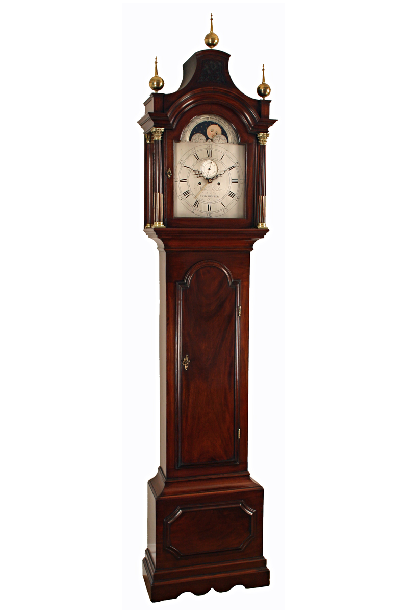 Moonphase Longcase Clock by Nathaniel Hedge of Colchester