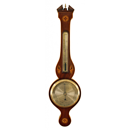 Mahogany Wheel Barometer by Introzi & Co of Canterbury
