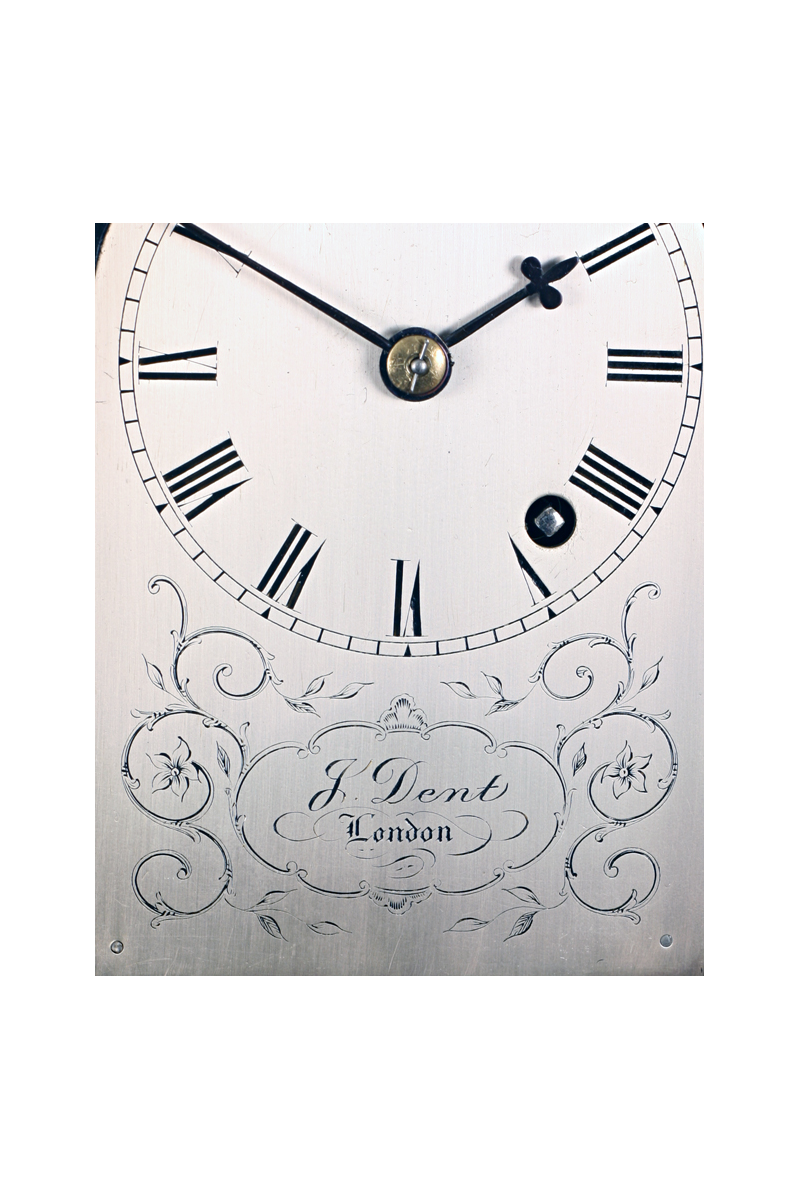 Small ebonised mantel clock by J. Dent of London