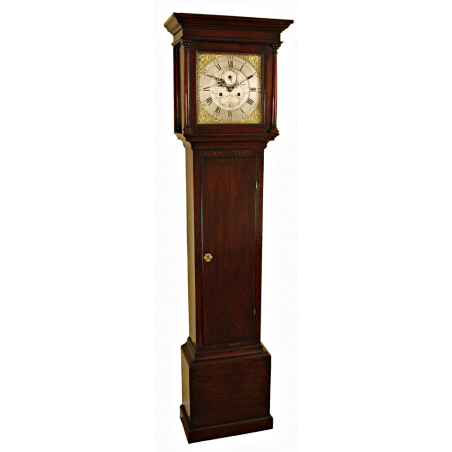 Small oak longcase clock by Thomas Phippard of Poole