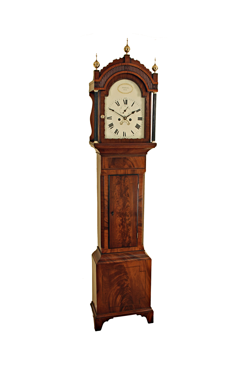 Elegant Mahogany Grandfather Clock by Haddack of Bath....