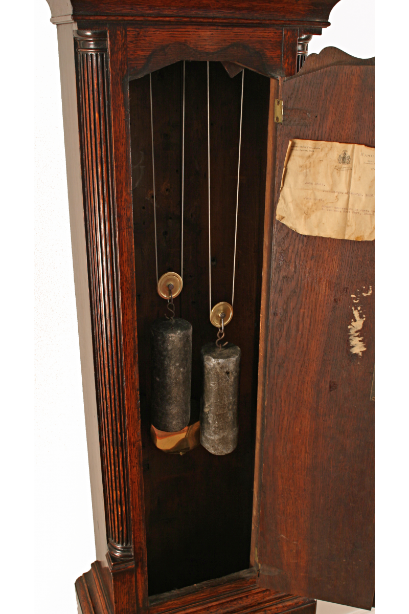 Oak Longcase Clock by John Scott of Edinburgh