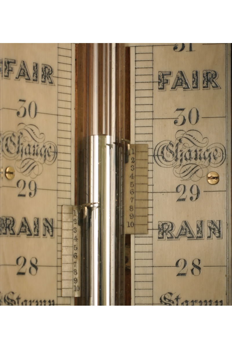 Rare Oak Stick Barometer by Adie & Son of Edinburgh