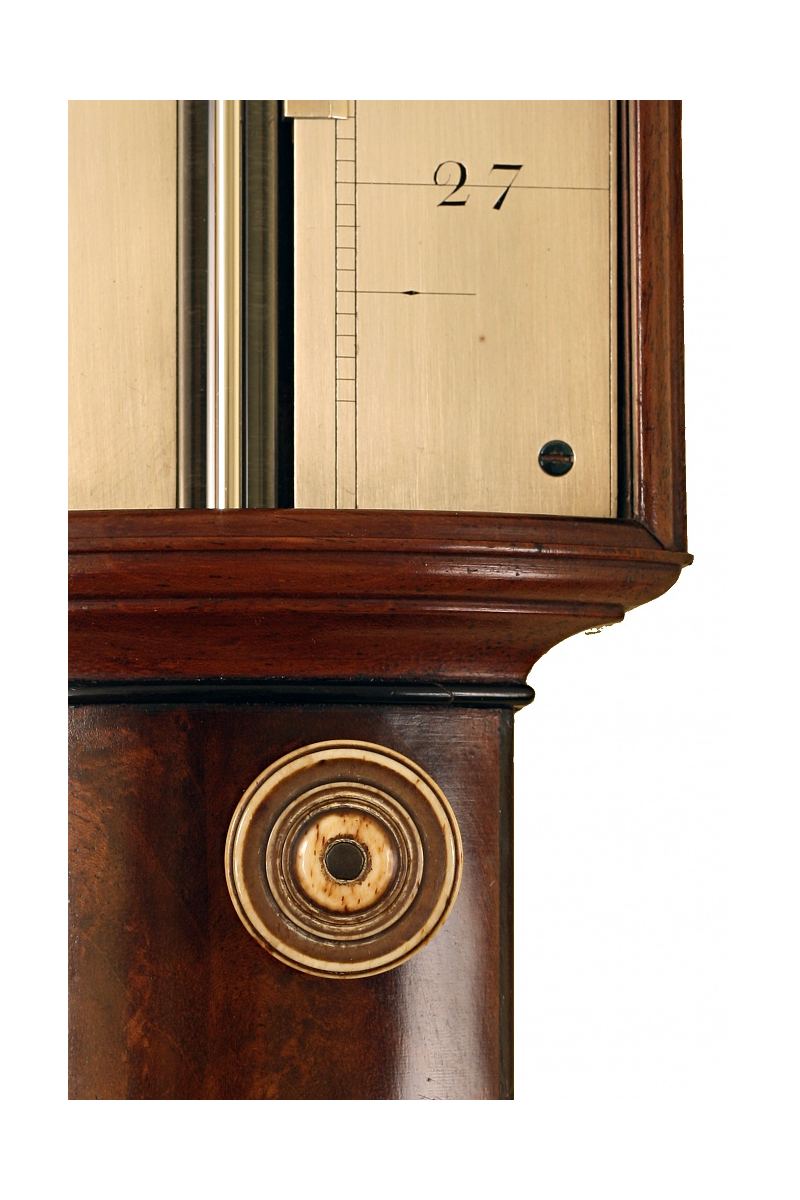 Bow Fronted Stick Barometer by Rubergall of London