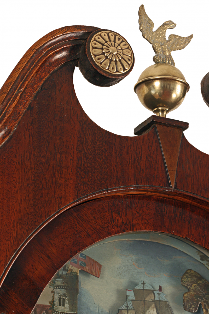 Rare Rocking Ship Automata Longcase Clock by Peatling of Boston