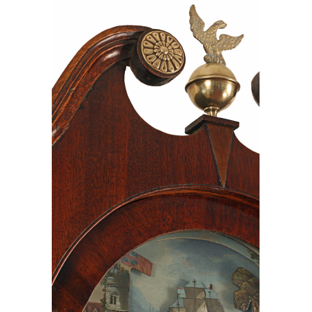 Rare Rocking Ship Automata Longcase Clock by Peatling of Boston