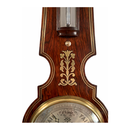 Rare rosewood wheel barometer by Della Torre of Perth