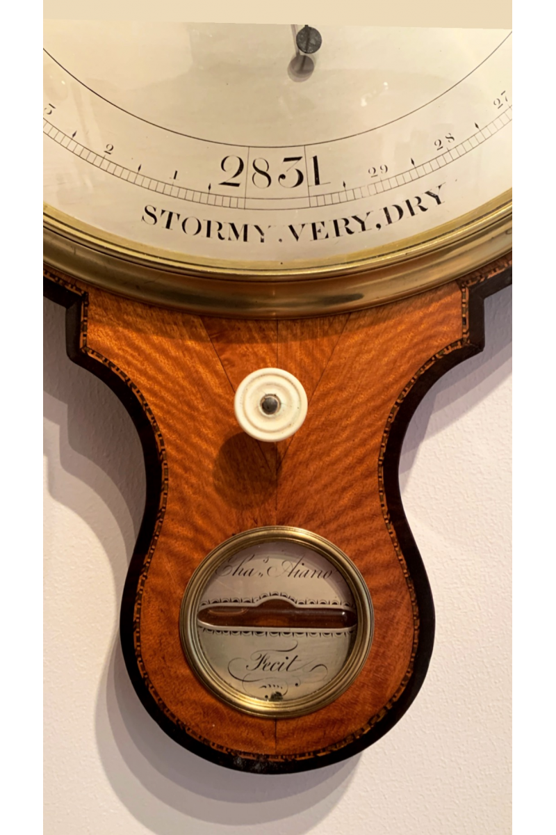 Georgian Wheel Barometer by Charles Aiano of London