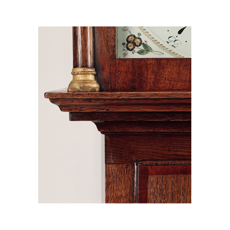 Small oak longcase clock by Hancock of Yeovil