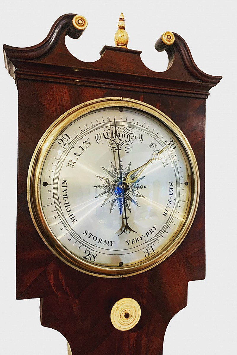 Rare mahogany barometer by...