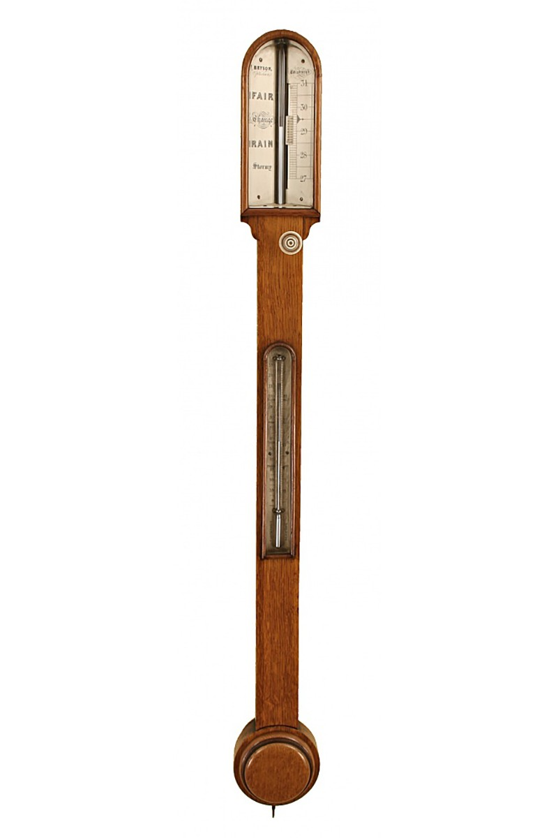 Oak stick barometer by...