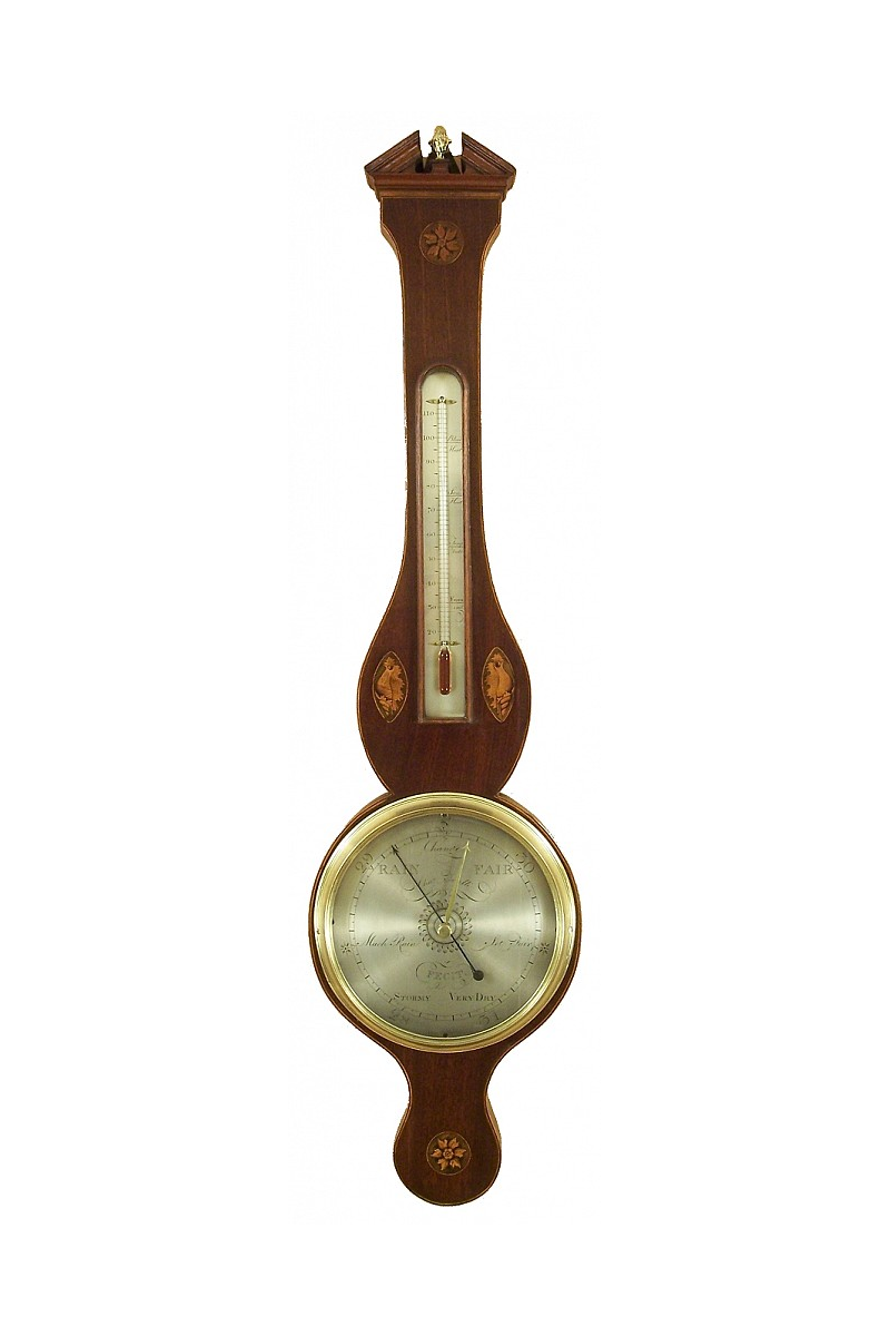 Early Mahogany Wheel Barometer by Charles Terelli of London