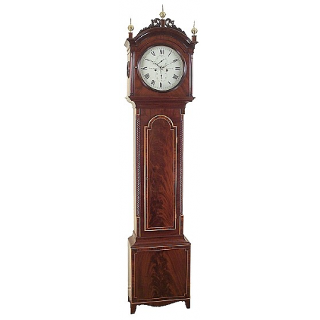 Antique Round Dial Grandfather Clock by Black of Aberdeen