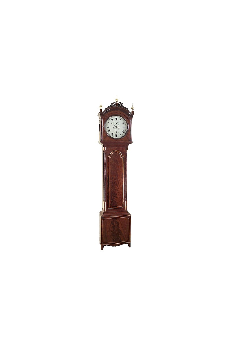 Antique Round Dial Grandfather Clock by Black of Aberdeen