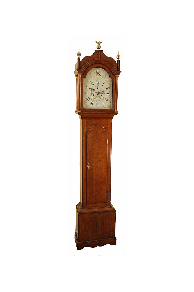Oak Antique Grandfather Clock by George Hewett of Marlborough