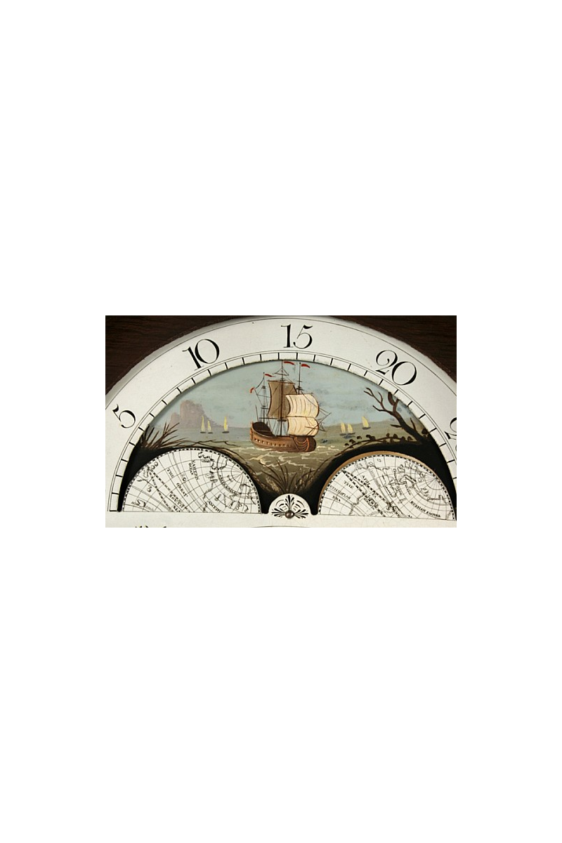 Oak Antique Grandfather Clock with Moonphase by Lake of Taunton