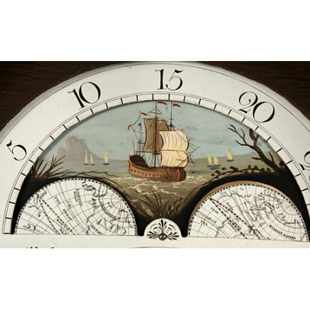 Oak Antique Grandfather Clock with Moonphase by Lake of Taunton