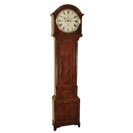Round Dial Antique Grandfather Clock by Barnes of Edinburgh