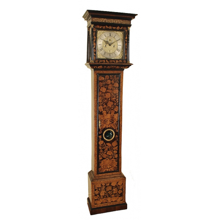 Marquetry Grandfather Clock by Isaac Penton of London