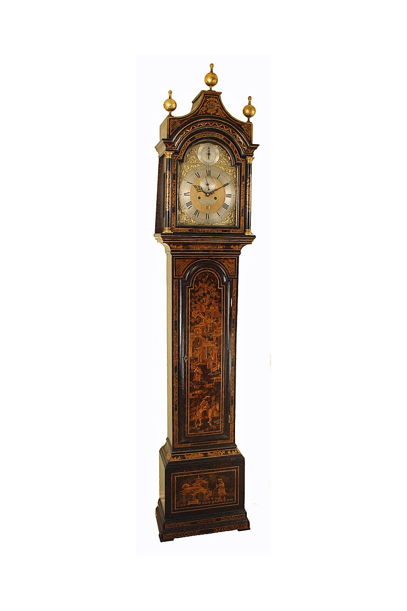 Lacquered Longcase Clock by Richard Roughsedge of Twickenham
