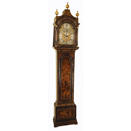 Lacquered Longcase Clock by Richard Roughsedge of Twickenham