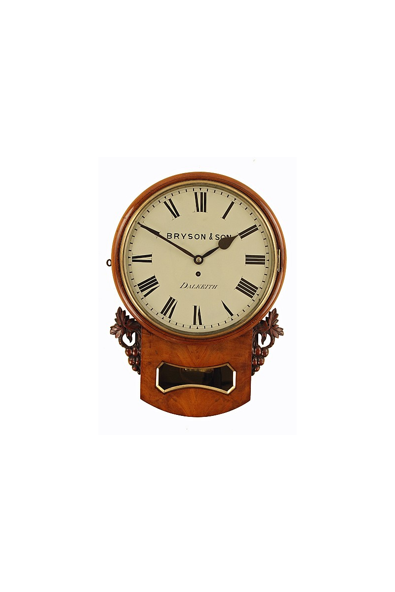 Drop Dial Antique Wall Clock by Bryson & Son of Dalkeith