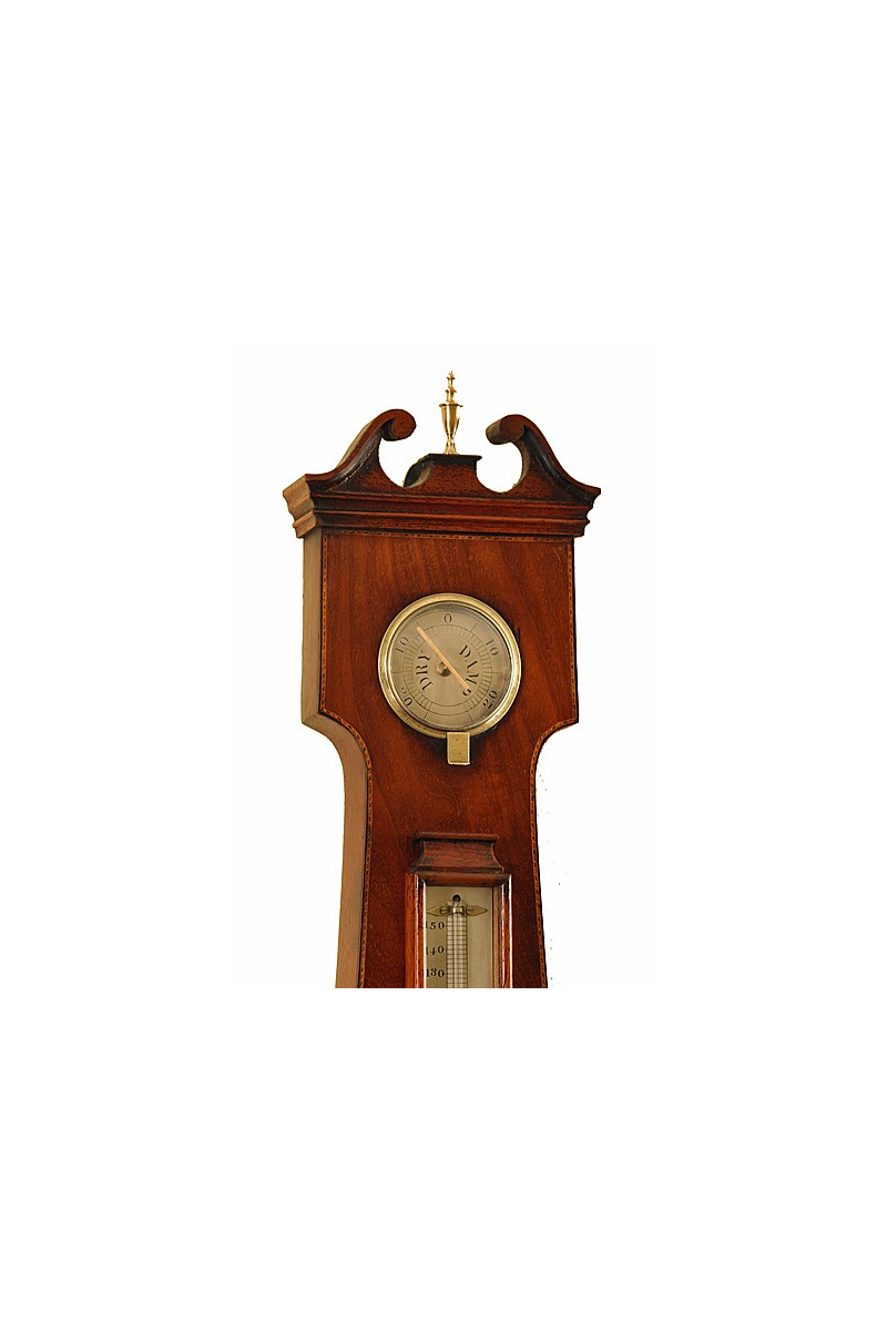 Mahogany Wheel Barometer by Pedrini of Bristol Mahogany Wheel Barometer by Pedrini of Bristol