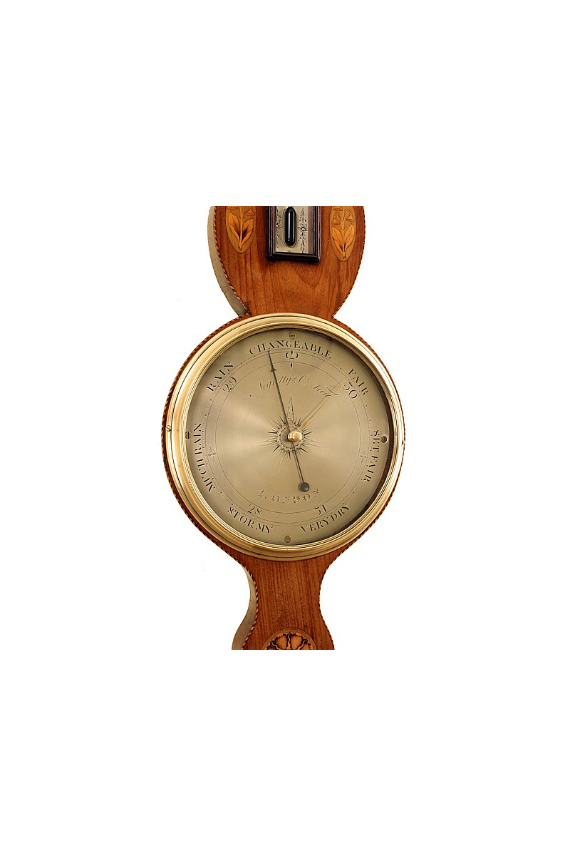 18th Century Wheel Barometer by Negretty of London 18th Century Wheel Barometer by Negretty of London