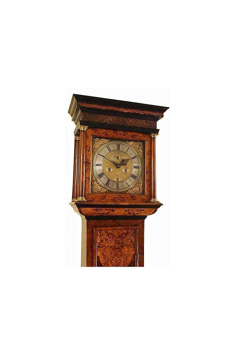 Marquetry Longcase Clock - Edward Crouch of London