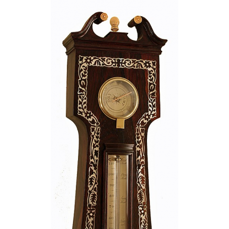 Mother of Pearl inlaid Wheel Barometer by Wilkinson of Leeds